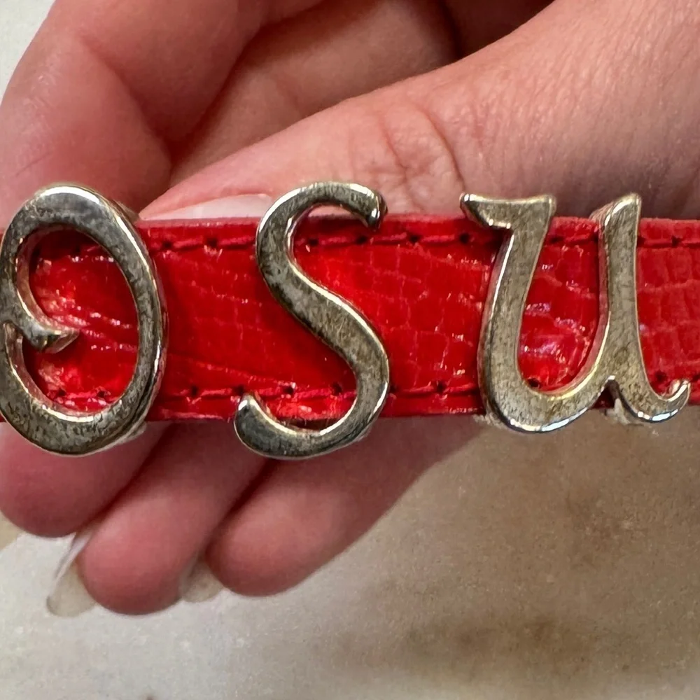 Vintage red faux